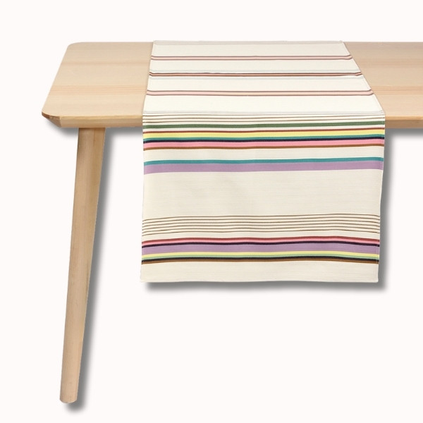 Jeté de table 155x50 cm Sore en coton rayé Artiga