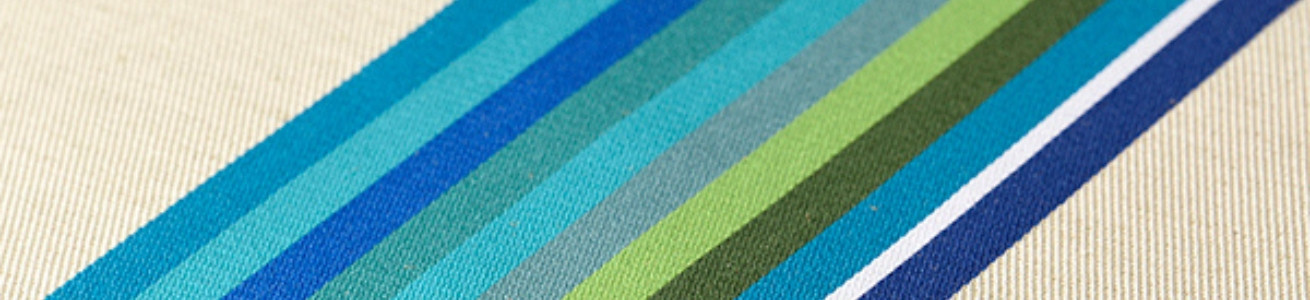 Mauléon Turquoise : toile rayée coton et lin | Artiga