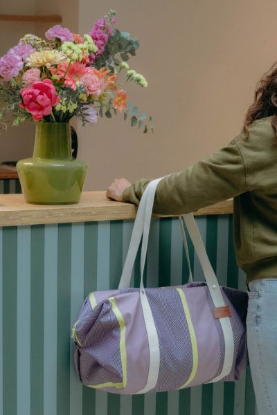 Chevron XL Parme | Bagagerie cirée tendance Artiga