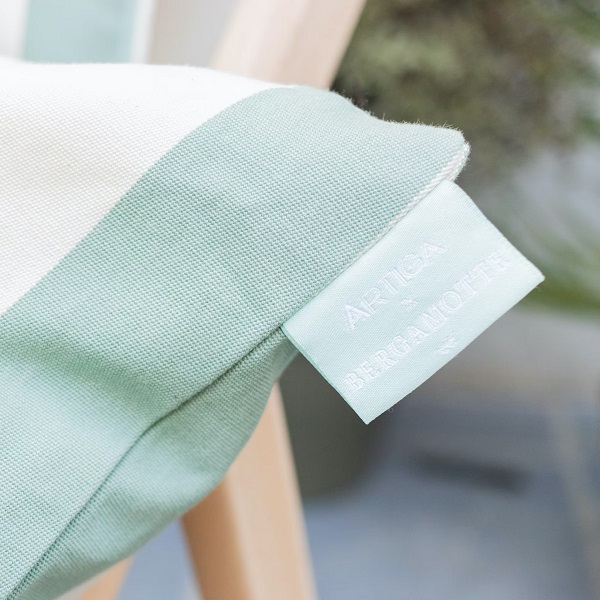 Artiga x Bergamotte - coussin vert beige