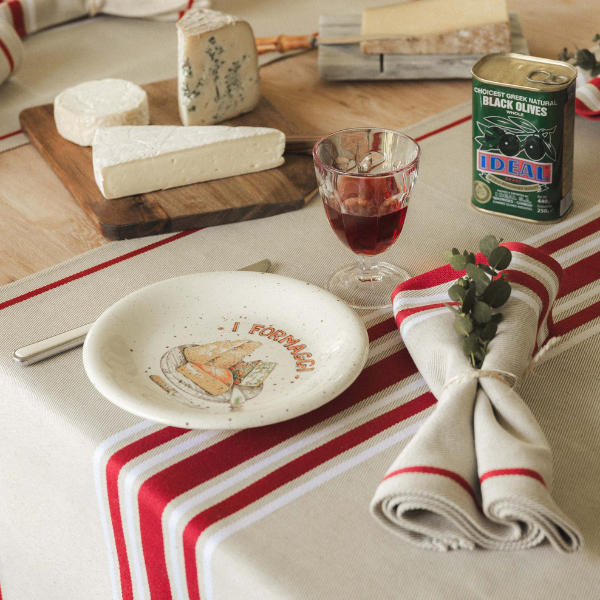 table corda bordeaux blanc artiga